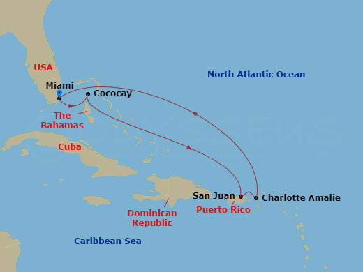 Itinerary map