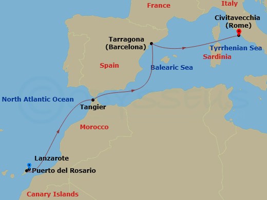 Itinerary map