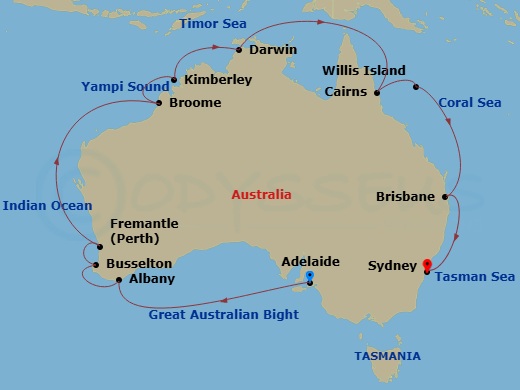 Itinerary map
