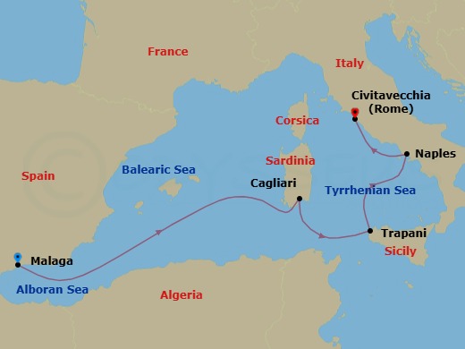 Itinerary map
