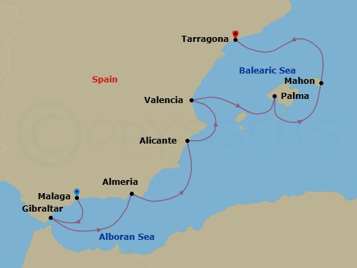 Itinerary map