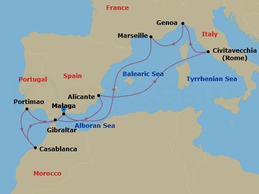 Itinerary map