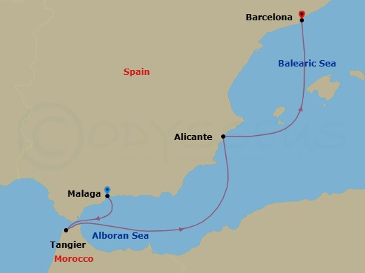 Itinerary map