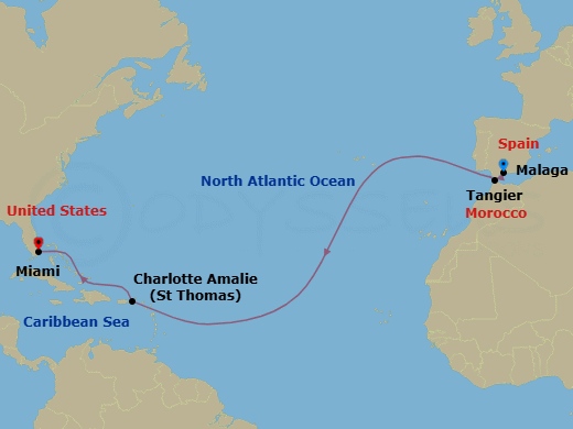 Itinerary map