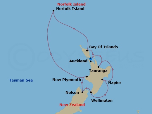 Itinerary map