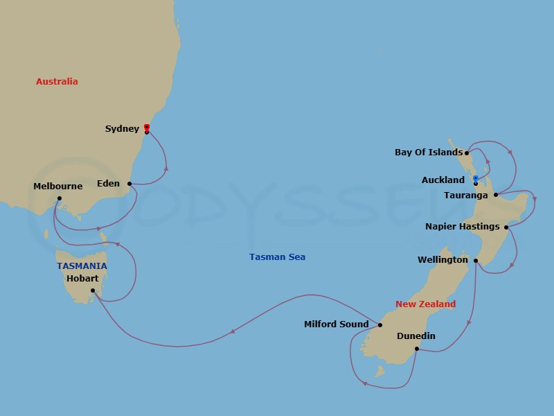 Itinerary map