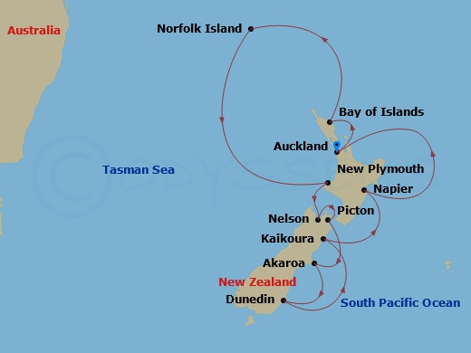 Itinerary map