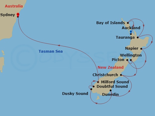 Itinerary map
