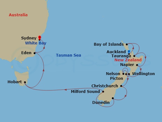 Itinerary map