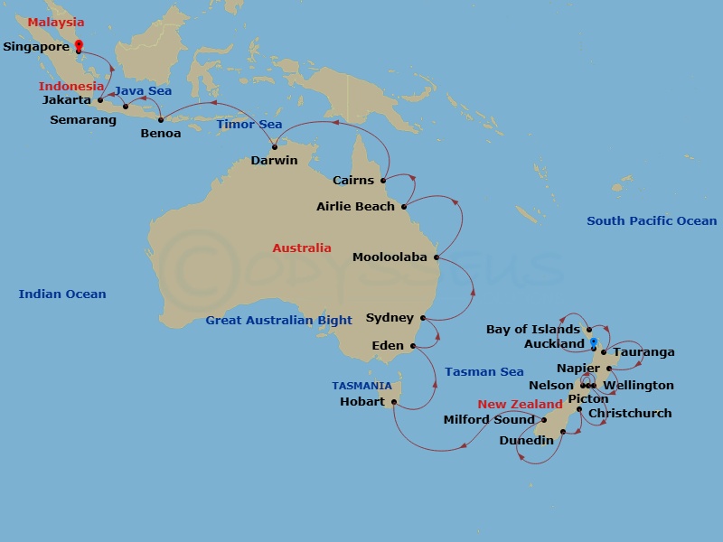 Itinerary map