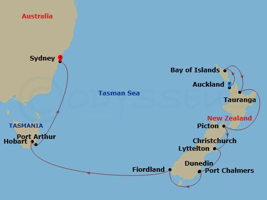 Itinerary map