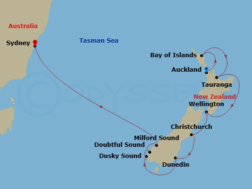 Itinerary map
