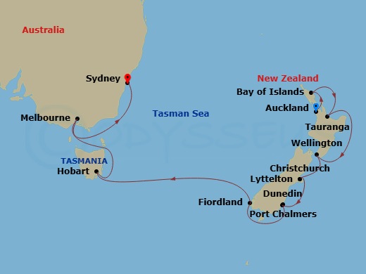 Itinerary map