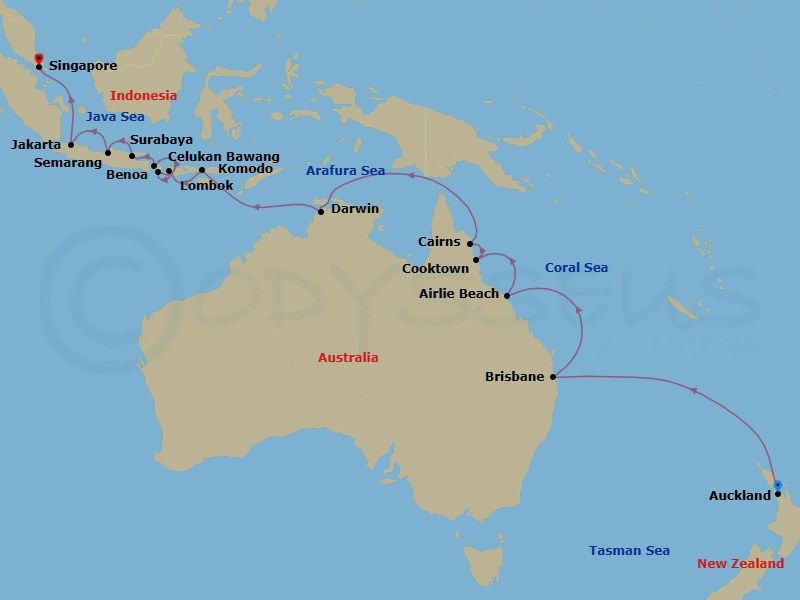 Itinerary map