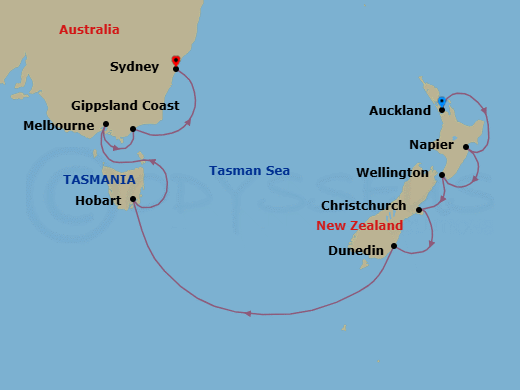 Itinerary map