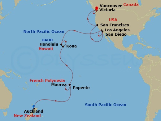 Itinerary map