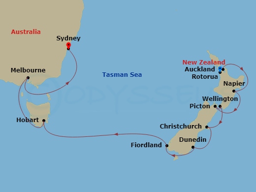 Itinerary map