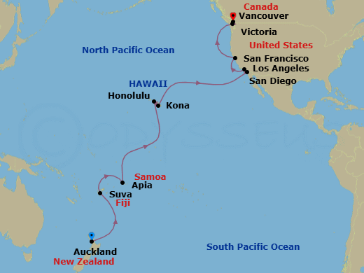 Itinerary map