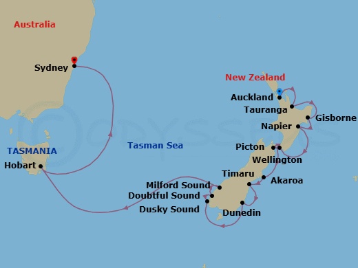 Itinerary map