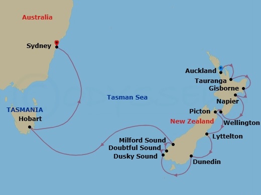 Itinerary map