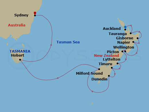 Itinerary map