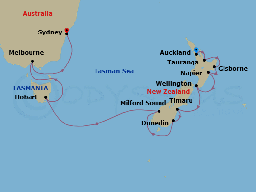 Itinerary map