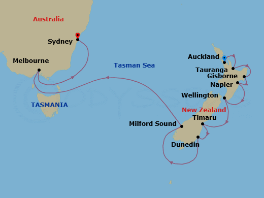 Itinerary map