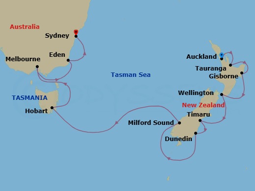 Itinerary map