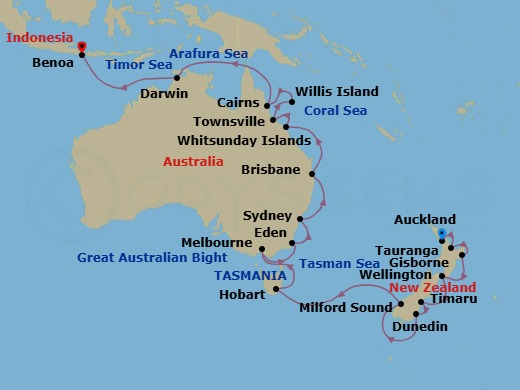 Itinerary map