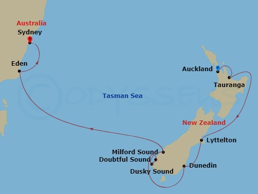 Itinerary map