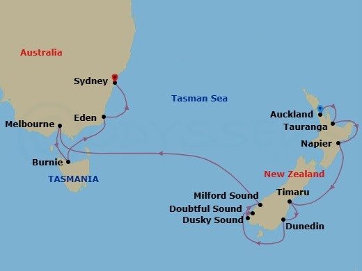 Itinerary map