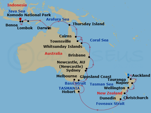 Itinerary map