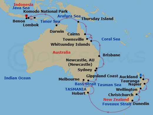 Itinerary map