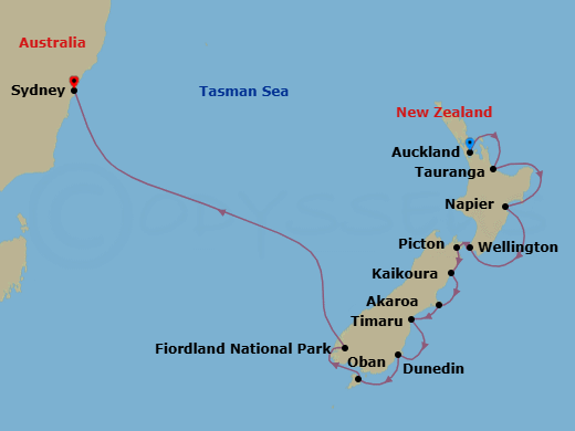 Itinerary map