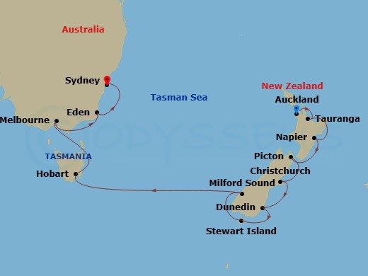 Itinerary map