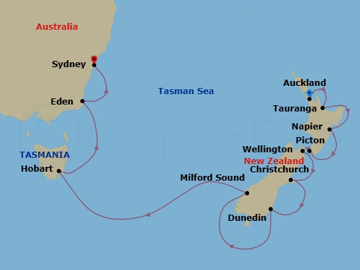 Itinerary map