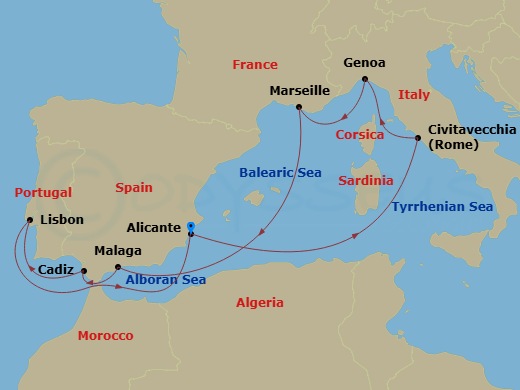 Itinerary map