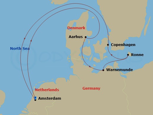 Itinerary map