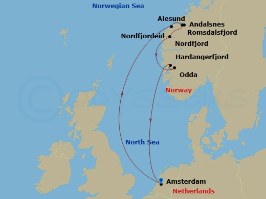 Itinerary map