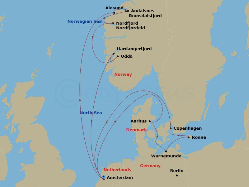 Itinerary map