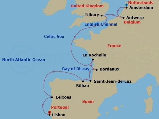 Itinerary map