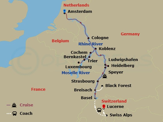 Itinerary map