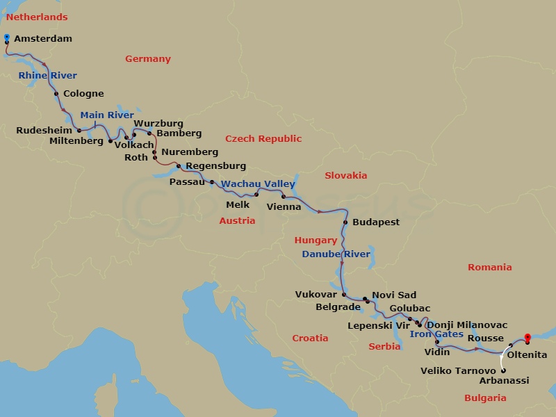 Itinerary map