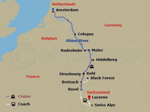 Itinerary map
