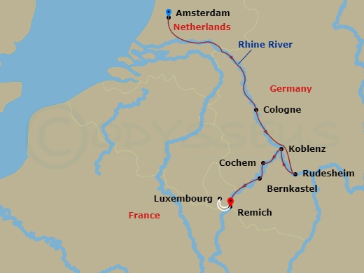 Itinerary map