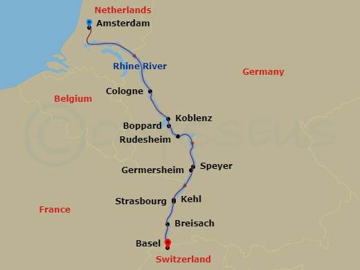 Itinerary map