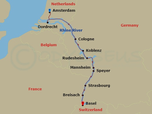 Itinerary map