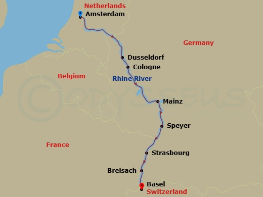 Itinerary map