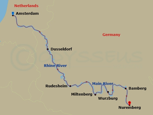Itinerary map