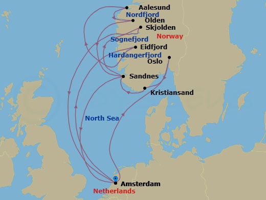 Itinerary map